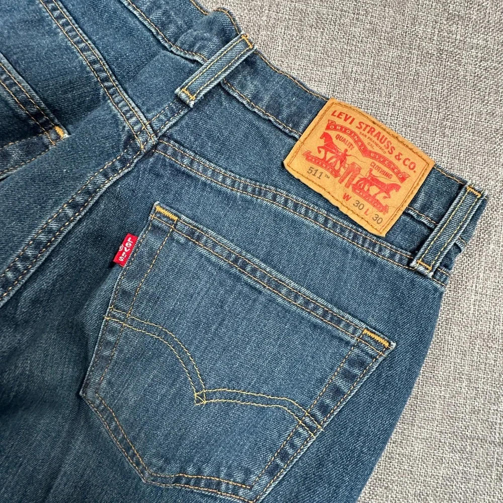 Levis 511 Slim Fit Jeans Mens 30x30 Medium Wash Stretch Denim Casual Classic
